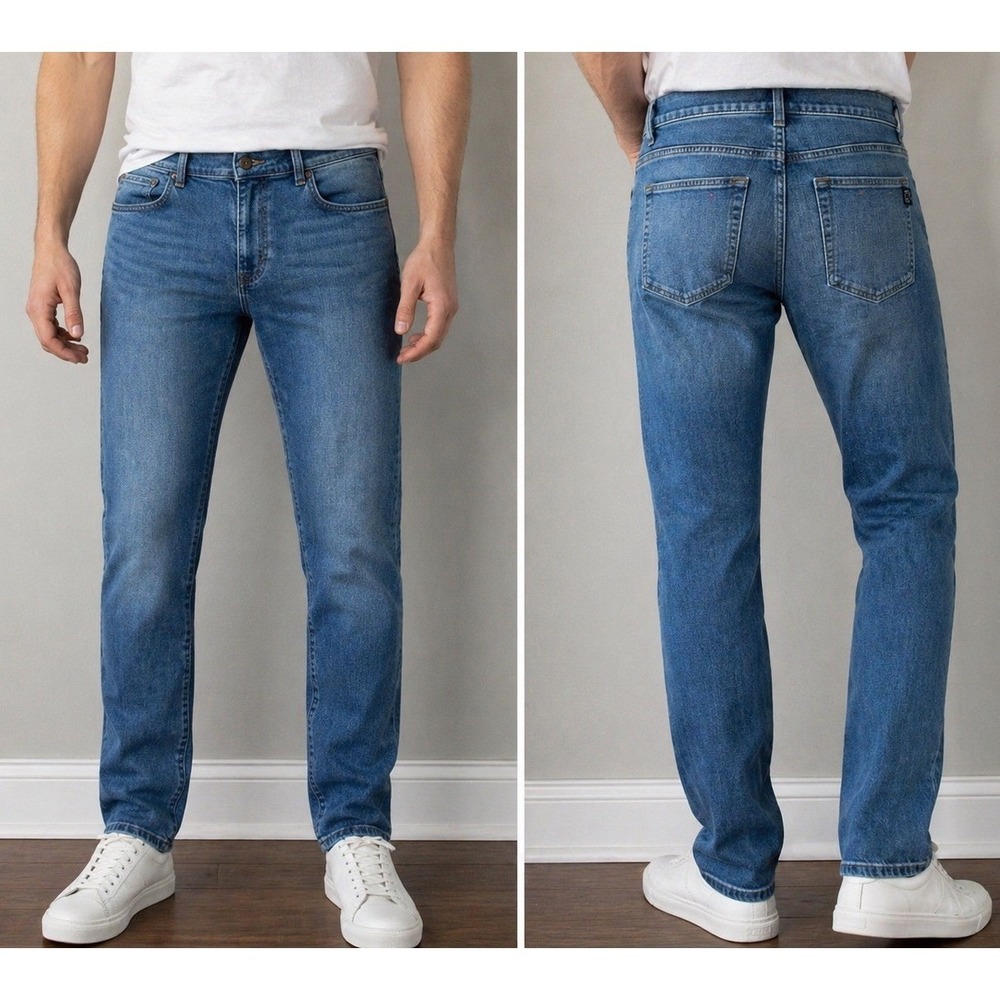 Vineyard Vines Men's Jeans 36x32 Blue Slim Straight Stretch Denim Pants